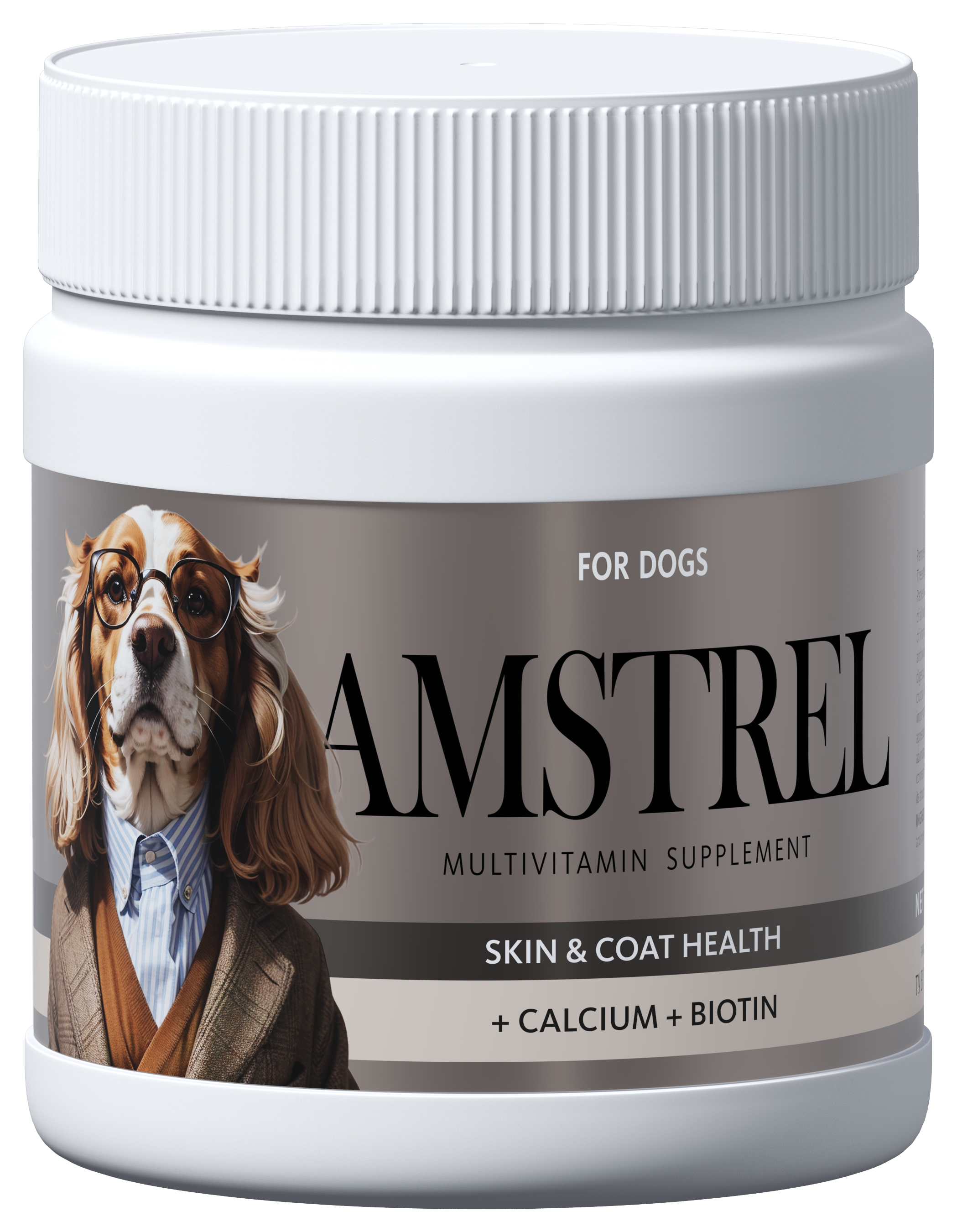 Amstrel dog supplement for skin and coat health